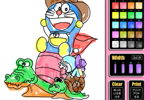 哆啦a梦水彩画5