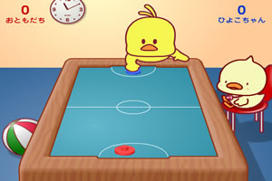 小鸡玩撞球