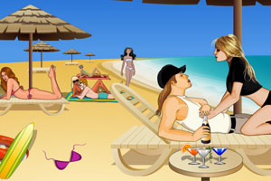 高帅富海边泡妞