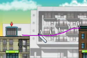 画线小人进铁笼