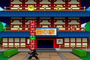 忍者猫猫叠罗汉