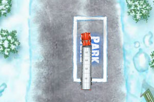 雪地停靠大卡车