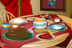 布置感恩节晚宴