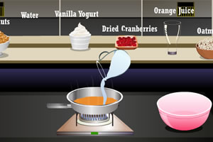 制作橙燕麦片粥