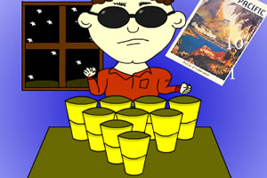 小球扔向啤酒杯