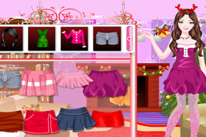 圣诞女孩玩家居