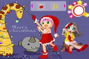 和长颈鹿过圣诞节