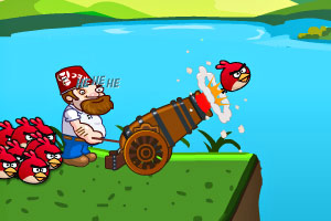 愤怒的小鸟炮打僵尸