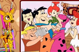 摩登原始人涂鸦