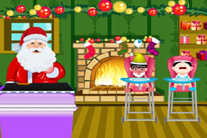 圣诞老人照看宝宝