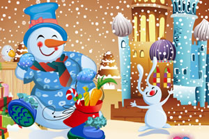 滑稽的雪人装扮