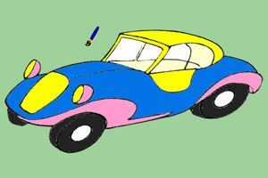 给小汽车上色