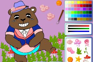 给小熊上色