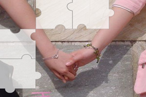 恋人手牵手拼图