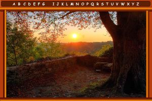 日落中隐藏的字母