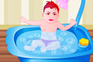 为宝贝洗澡
