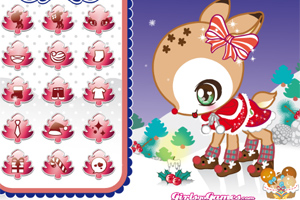 可爱小驯鹿贺卡