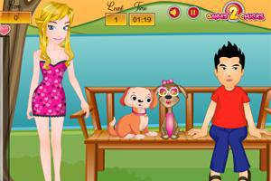 约会恋爱的小狗