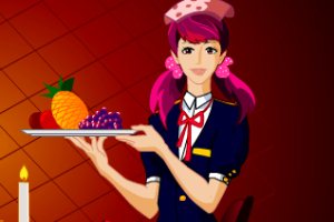 时尚女侍者