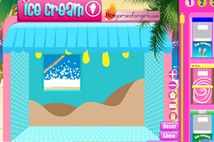 装饰海滨冰淇淋店