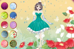 可爱的卡通女孩