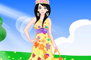 如花的春季少女