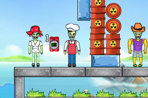 疯狂炸僵尸升级选关版