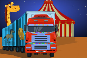 马戏团卡车停车