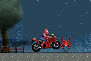 蜘蛛侠黑夜骑摩托