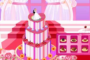 粉色婚礼蛋糕
