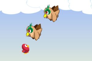 鹦鹉艰难的回家