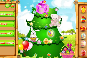 装饰复活节彩蛋树