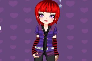 女孩夸张的装扮