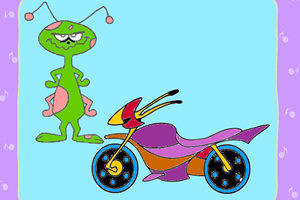 太空人和摩托车
