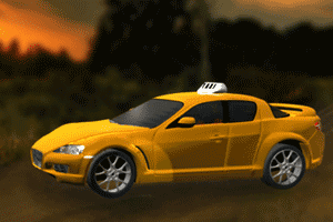 美女停靠出租车