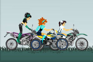 动漫女孩摩托赛