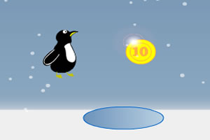 企鹅跳冰块