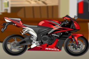 我的红色的摩托车