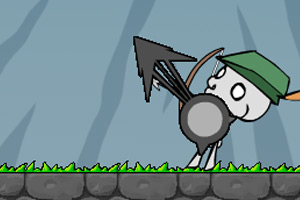 骷髅人射石头人