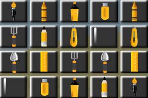 黄色工具记忆翻牌