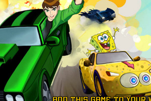 卡通英雄赛车之战