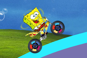 海绵宝宝草原骑车