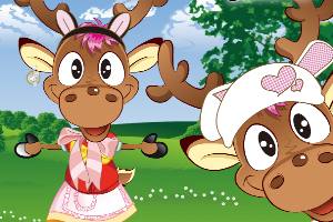 打扮可爱的小鹿