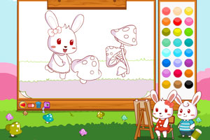 兔小贝填色游戏