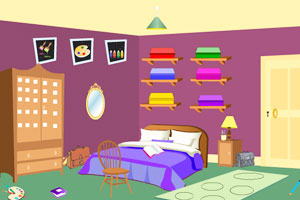 水彩画卧室逃脱