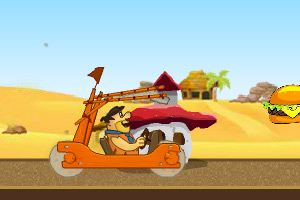 原始人驾车吃汉堡