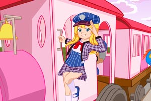 搭火车的小女孩