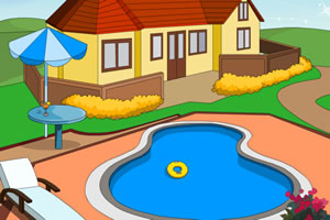 布置游泳池院子