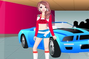 赛手女孩的装扮