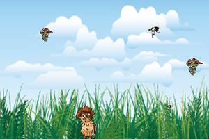 胖女人躲避危险